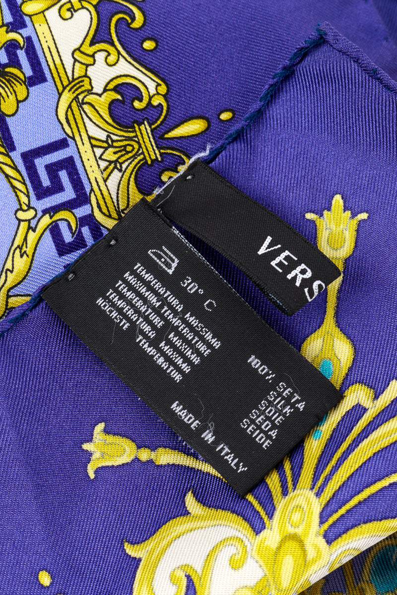 Versace La Medusa Filigree Scarf label @RECESS LA