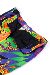 Versace 1991 Cornucopia of Prints Skirt Suit skirt closure @RECESS LA