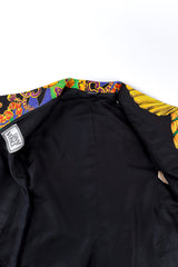 Versace 1991 Cornucopia of Prints Skirt Suit lining @RECESS LA