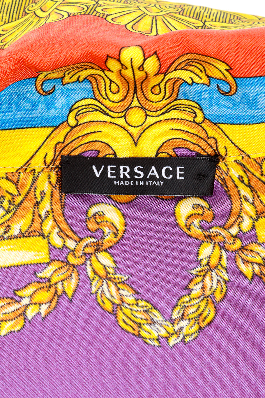 Versace Dark Orchid Barocco Blouse label @RECESS LA