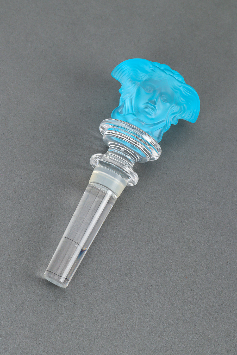 Vintage Versace Rosenthal Medusa Crystal Bottle Stopper front @recess la