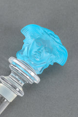 Vintage Versace Rosenthal Medusa Crystal Bottle Stopper medusa closeup @recess la