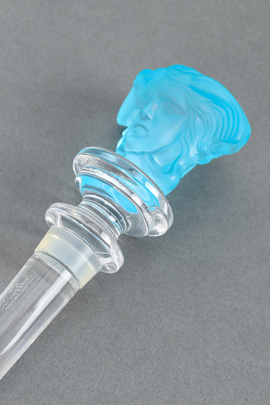 Vintage Versace Rosenthal Medusa Crystal Bottle Stopper medusa head side @recess la