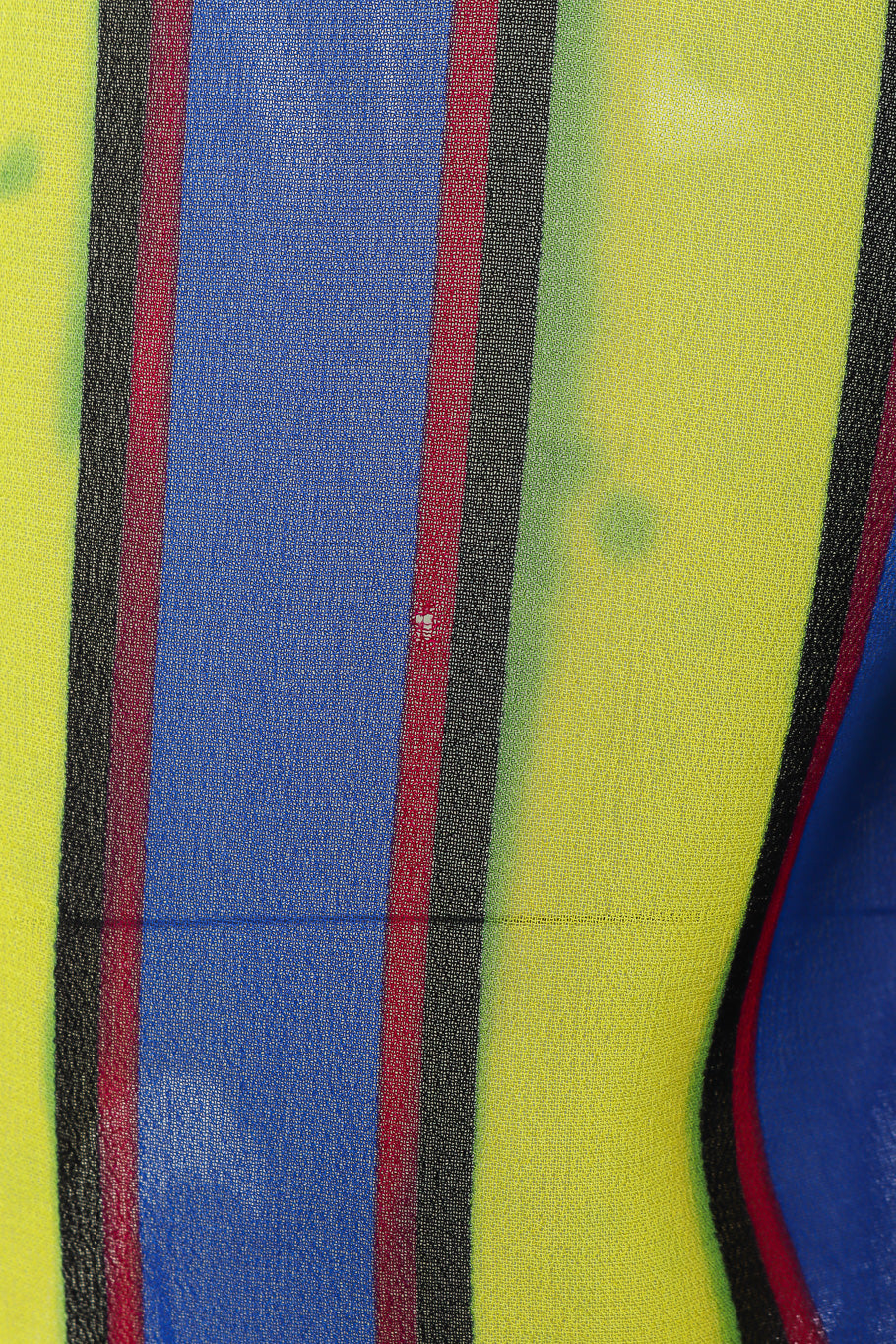 Vintage Versus Versace RYGB Long Sleeve Button Up small tear closeup @Recessla