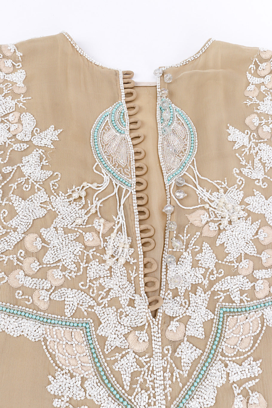 Vintage Floral Beaded Shift Dress – Recess
