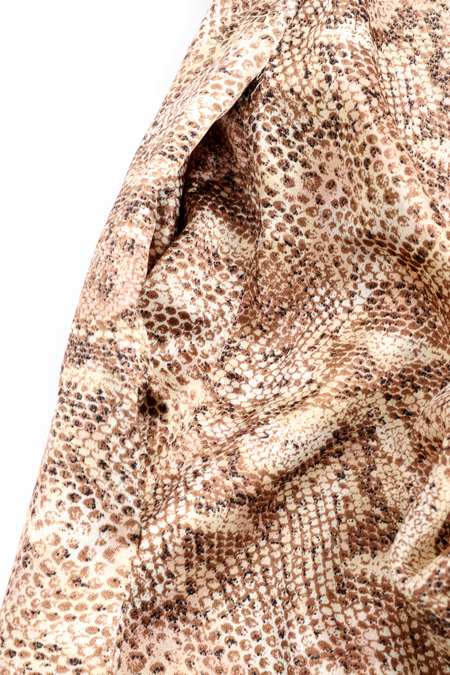 Vintage Valentino Intimo Satin Python Print Robe pocket closeup @recess la