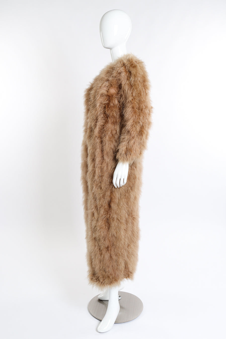 Vintage Valentino Intimo Marabou Fur Duster side on mannequin @recess la