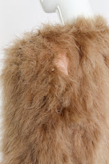 Vintage Valentino Intimo Marabou Fur Duster shoulder closeup @recess la