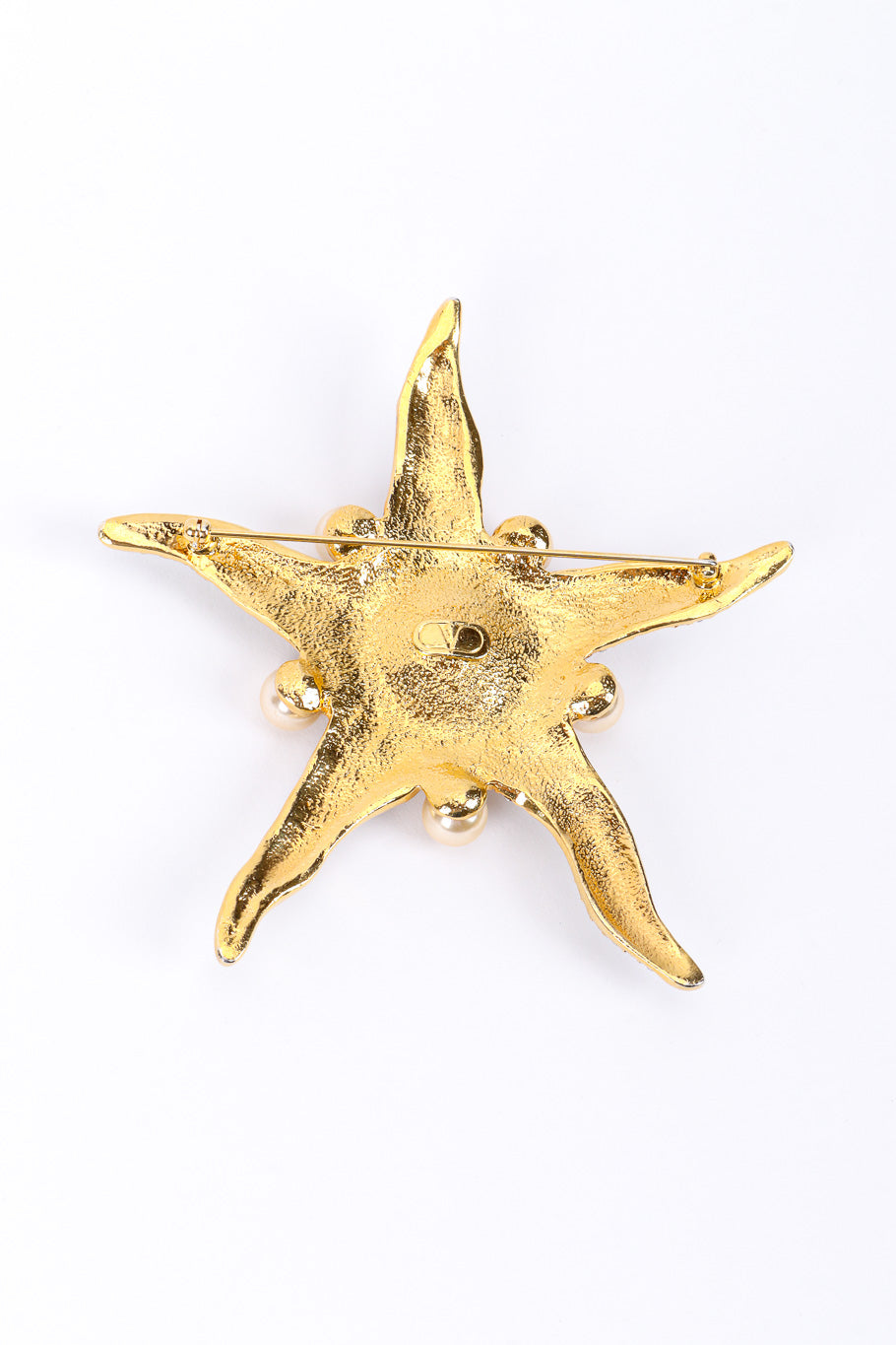 Starfish Rhinestone Brooch by Valentino back @recessla