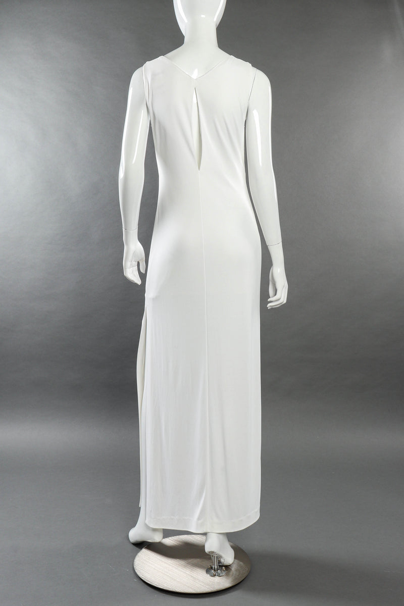 Vintage Versus Gianni Versace Crystal Cutout Sheath Dress back on mannequin @recessla
