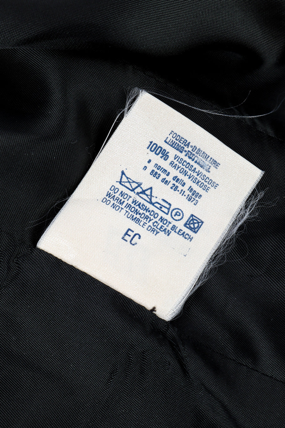 Vintage Versus Versace Floral Checkered Print Jacket fabric content closeup @Recessla