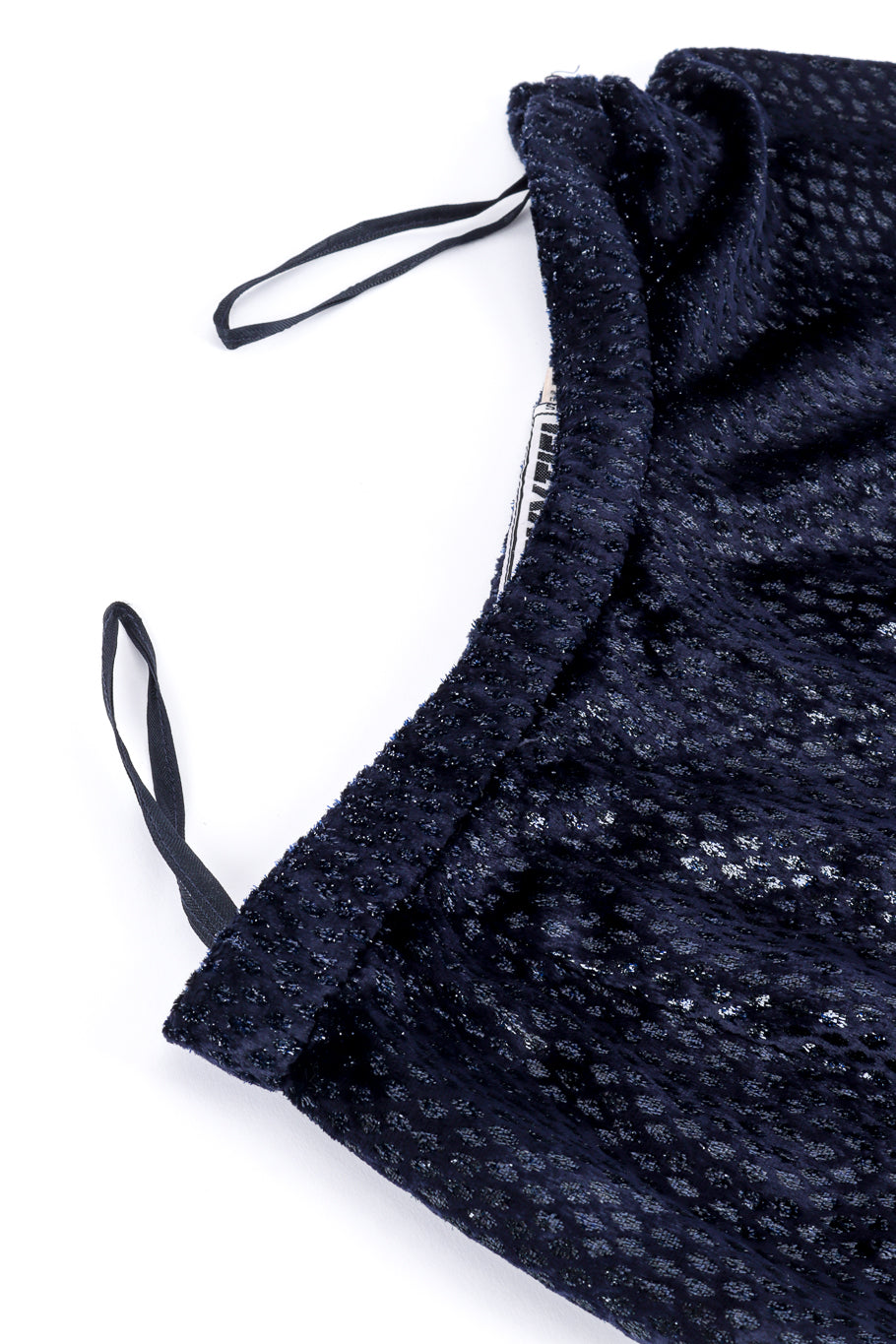 Vicky Tiel Metallic Silk Velvet Skirt waist closeup @recessla