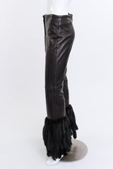 Mink Tail Leather Pant by Victoire on mannequin side @recessla