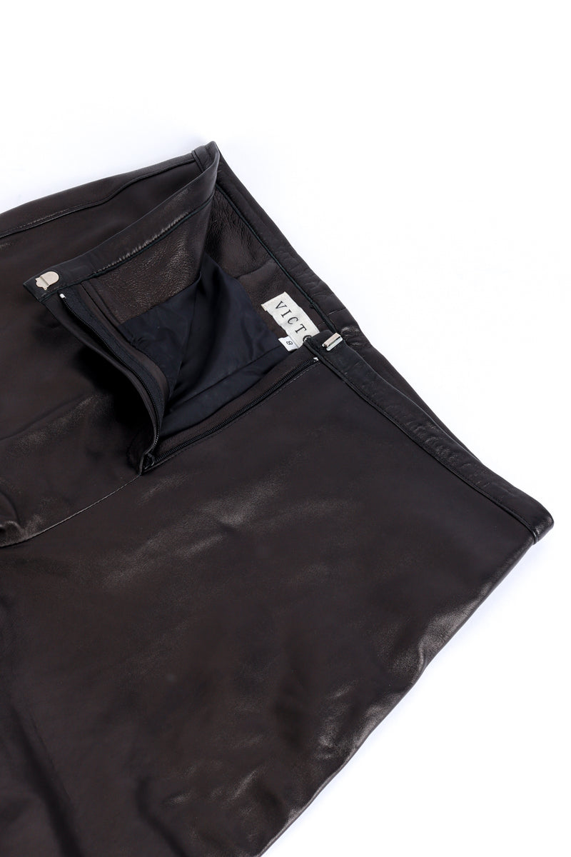 Mink Tail Leather Pant by Victoire flat lay zipper @recessla