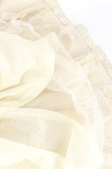 Vintage Victor Costa Strapless Floral Lamé Gown tulle petticoat flat closeup @recess la