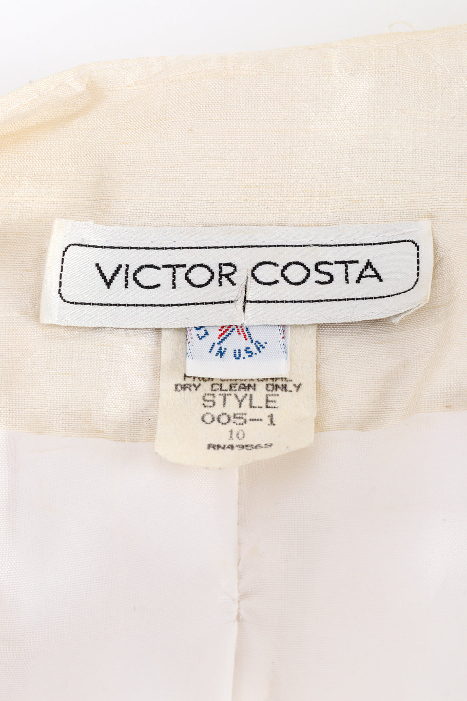 Vintage Victor Costa Sequin Flower Garden Jacket signature label @recess la