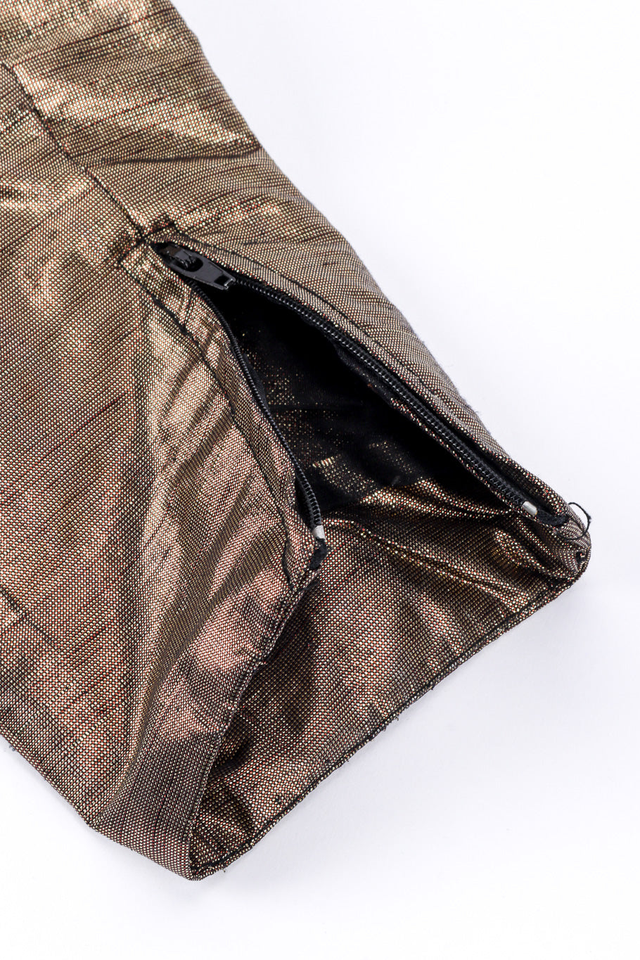 Vintage Victor Costa Paisley Puff Sleeve Jacket zipper sleeve closeup @recessla