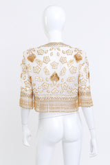 Vintage Victoria Royal Beaded Organza Crop Jacket back on mannequin @recess la