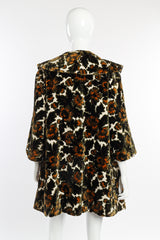 Vintage Floral Brocade Carpet Coat back on mannequin @recessla