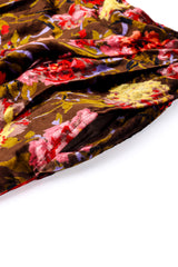 Floral Velvet Flare Pant pocket close @recessla