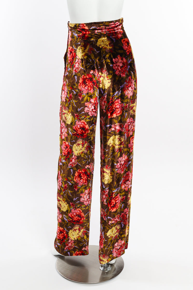 Floral Velvet Flare Pant on mannequin back @recessla