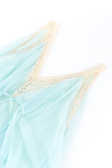 Claire Sandra Lucie Ann Marabou Trim Babydoll Peignoir Set detail @RECESS LA