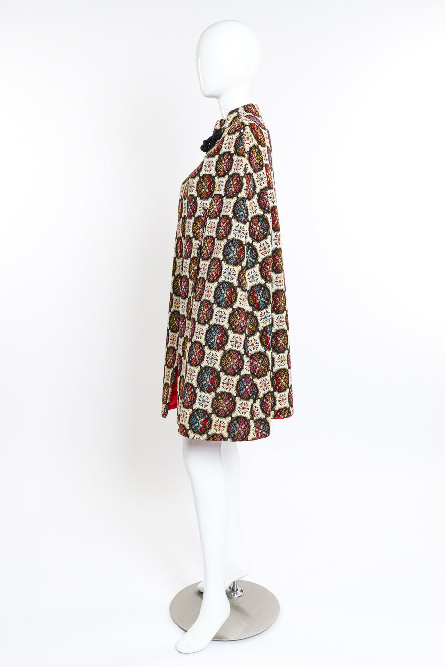 Vintage Geometric Tapestry Cape side on mannequin @recess la