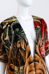 Vintage Stag Carpet Coat front on mannequin closeup @recess la