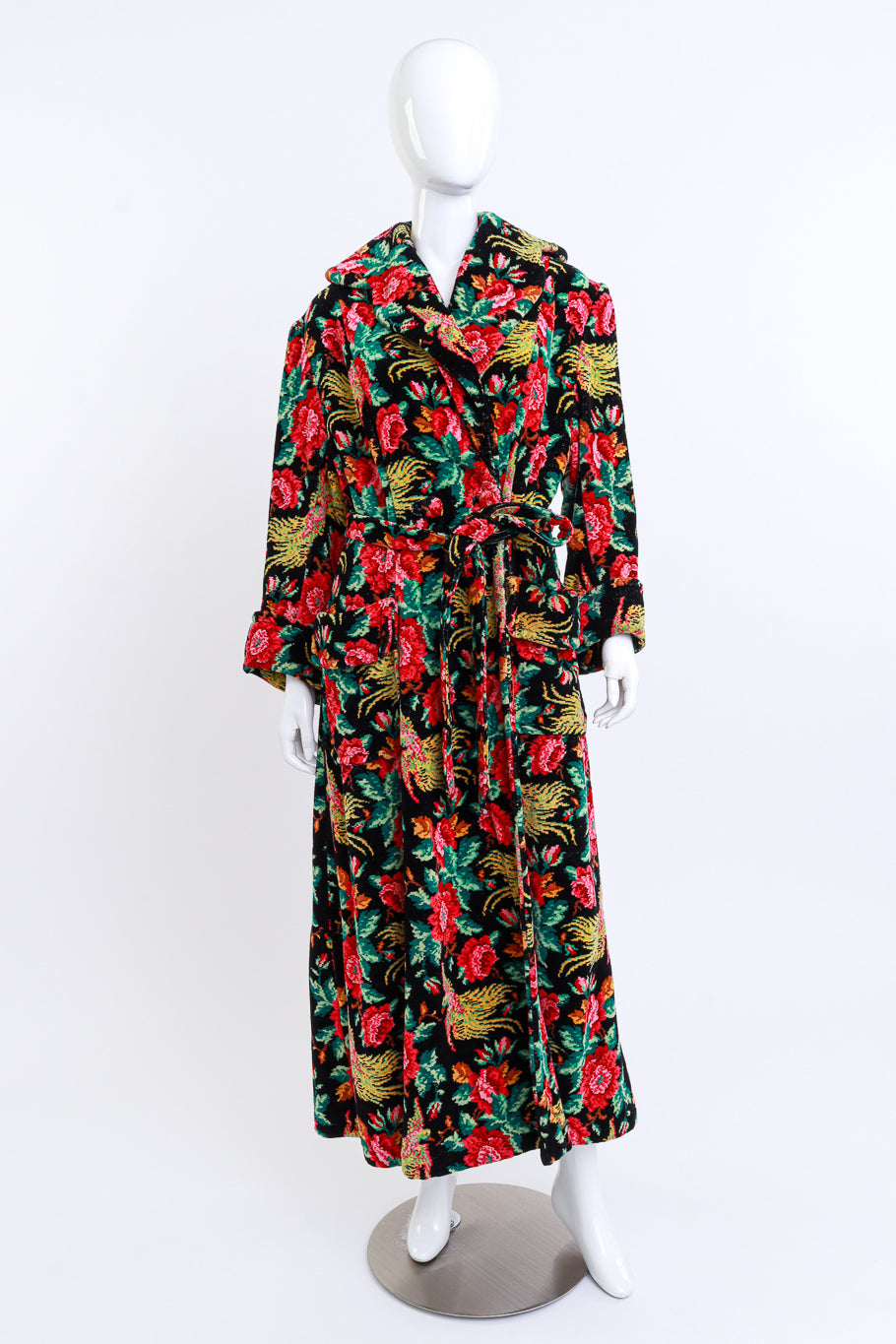Vintage Birds Of Paradise Tapestry Robe on mannequin @RECESS LA