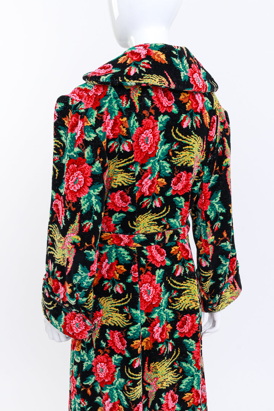Vintage Birds Of Paradise Tapestry Robe on mannequin @RECESS LA