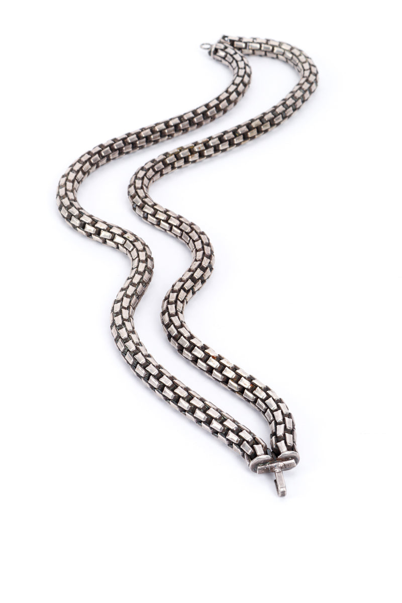 Vintage Double Box Chain Necklace fully extended @recess la