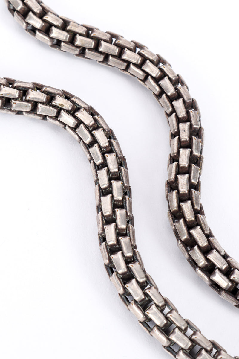 Vintage Double Box Chain Necklace chain closeup @recess la