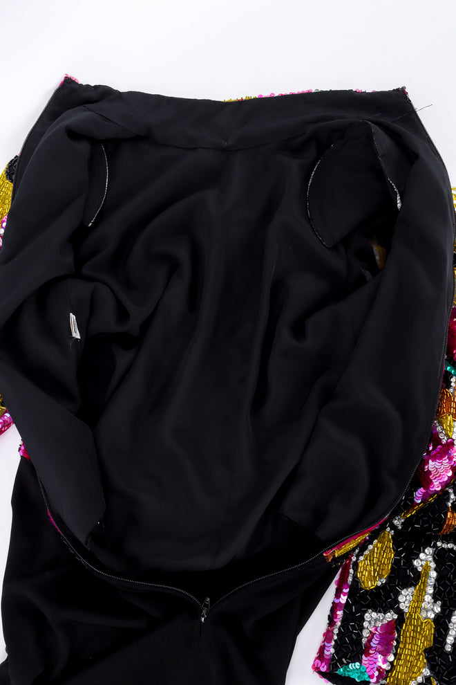 Vintage Abstract Beaded Top Gown back unzipped @recess la