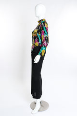 Vintage Abstract Beaded Top Gown side on mannequin @recess la