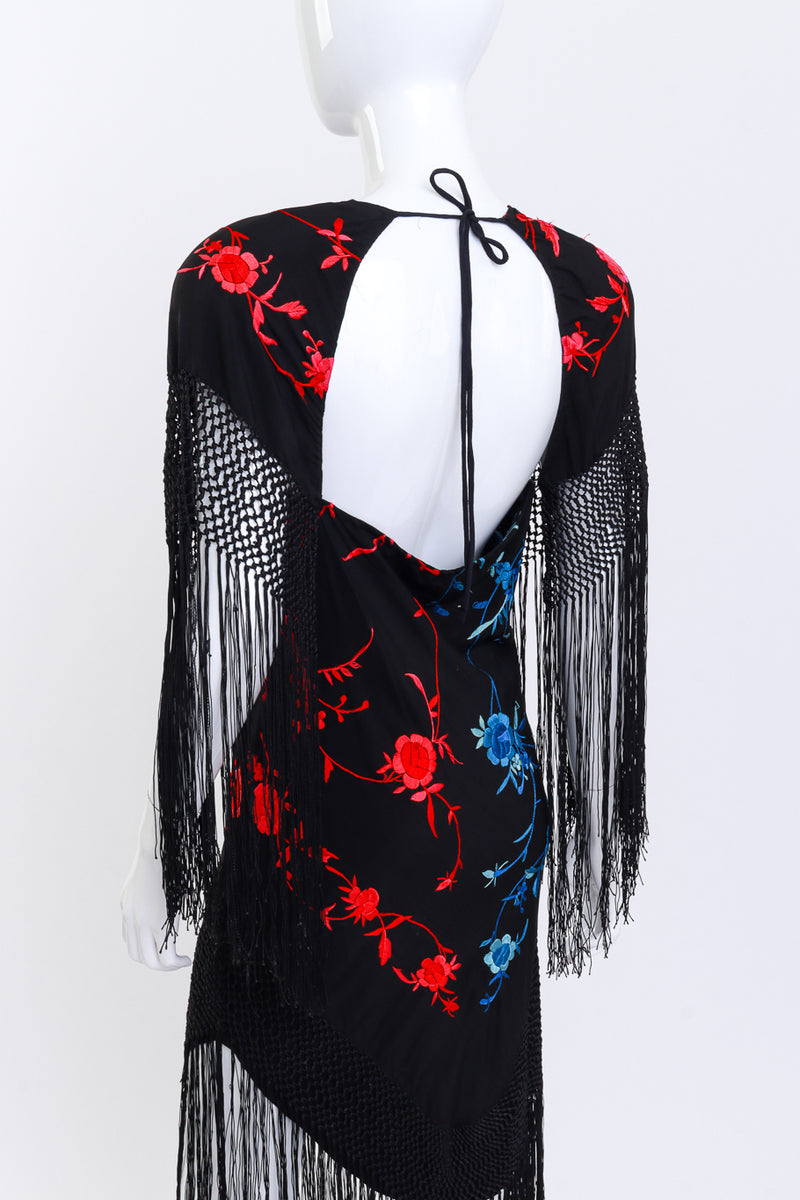 Vintage Piano Shawl Fringe Dress on mannequin @RECESS LA