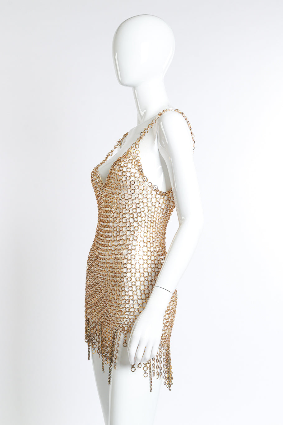 Vintage Hoop Chain Link Dress side on mannequin @recess la