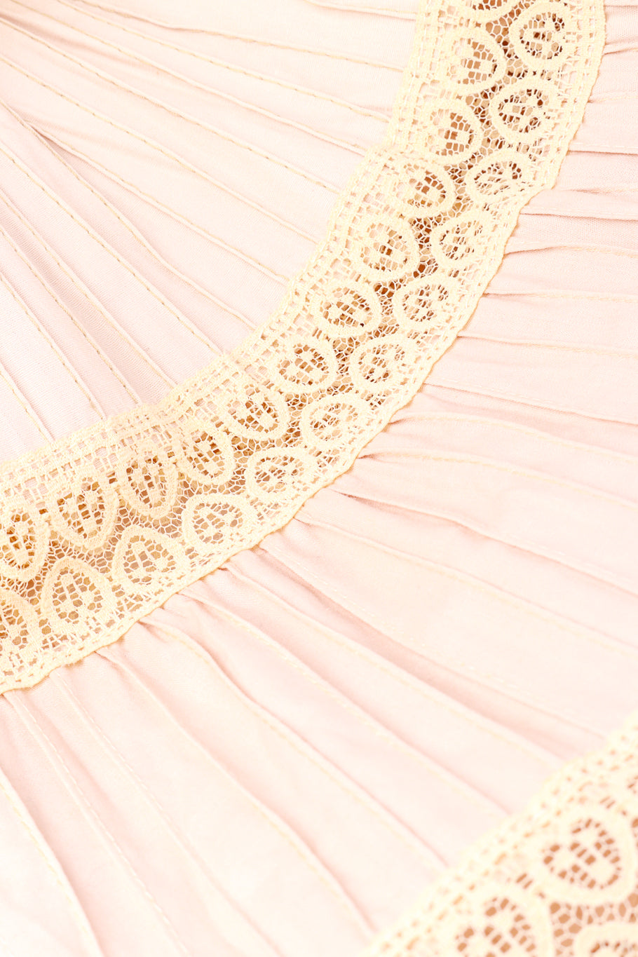 Vintage Blush Pink Mexican Pintuck Wedding Dress fabric @RECESS LA