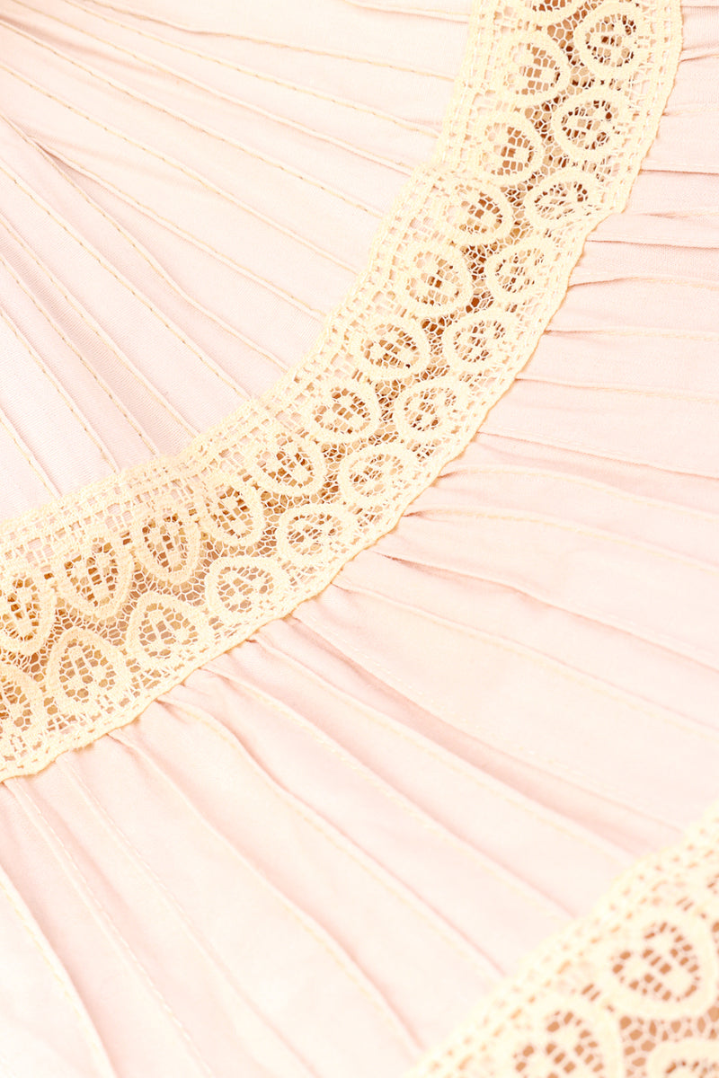 Vintage Blush Pink Mexican Pintuck Wedding Dress fabric @RECESS LA