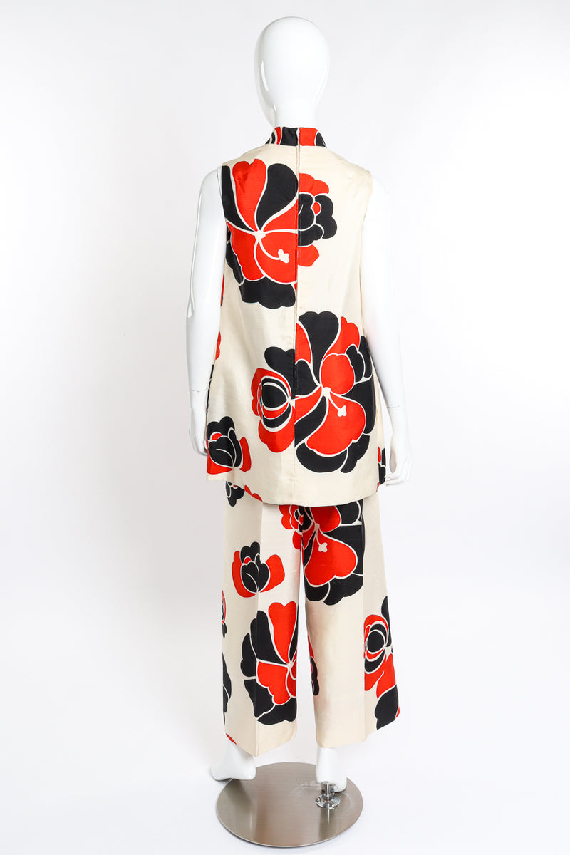 Vintage Charles Cooper Mod Flower Blouse, Pant & Sash Set back on mannequin @recess la