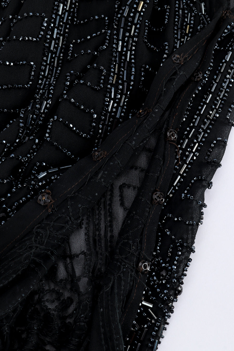 black beaded flapper dress Noelle Beaded Open Back Bodycon Mini Dress main image 1