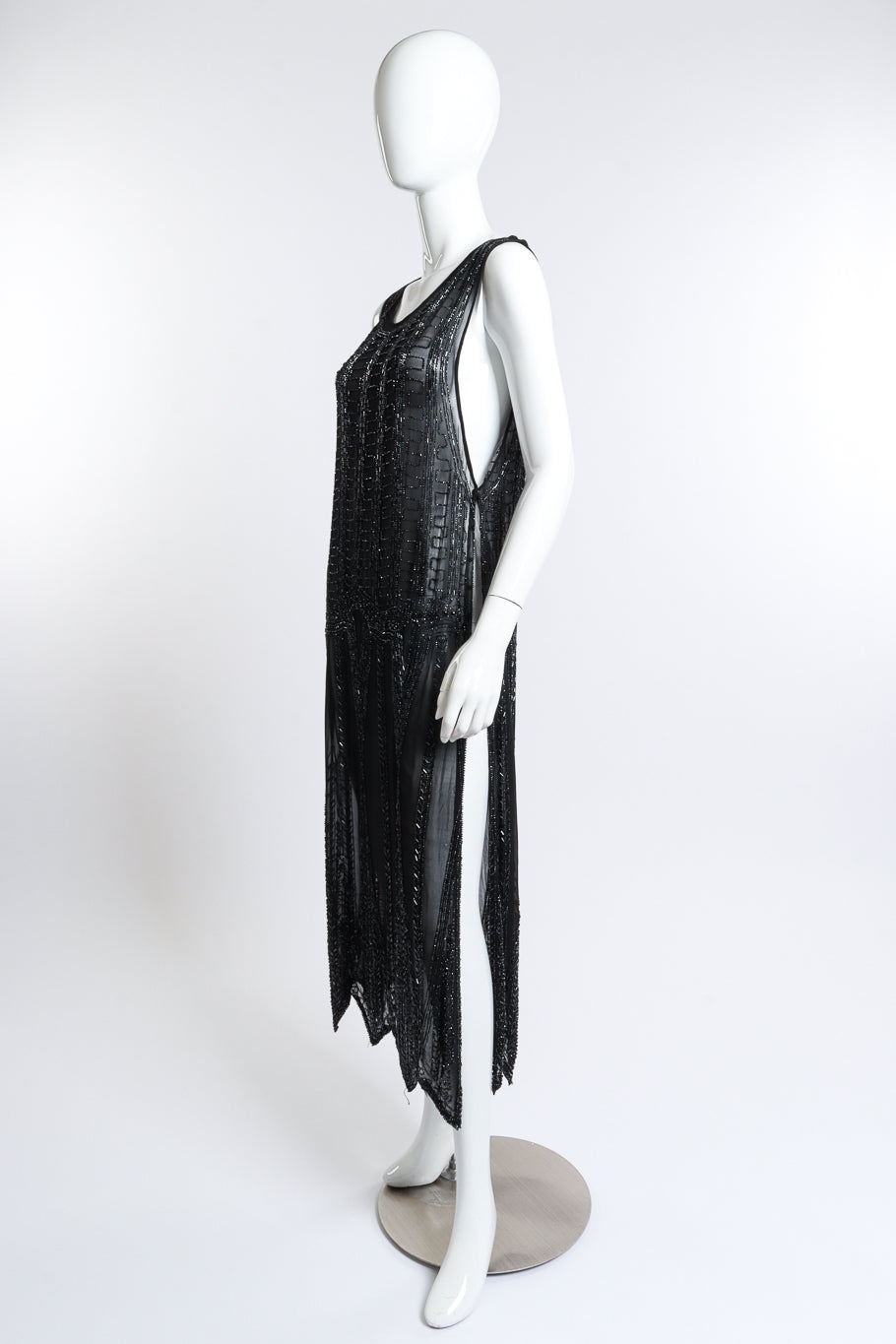 Vintage 1920s Beaded Shift Dress side mannequin @RECESS LA