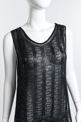 Vintage 1920s Beaded Shift Dress front detail @RECESS LA