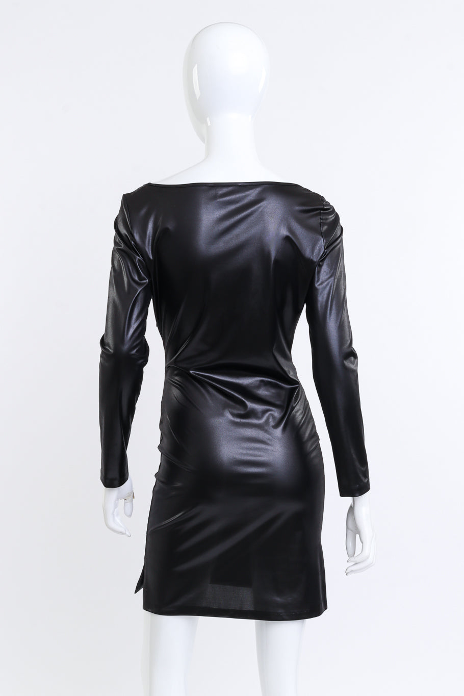 Vivienne Westwood Draped Metallic Jersey Dress back on mannequin @recess la