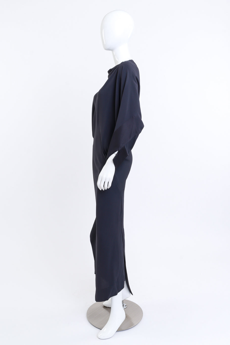 Vivienne Westwood Pewter Batwing Tapered Maxi Dress on mannequin @RECESS LA