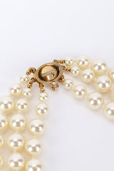 Vivienne Westwood Triple Strand Pearl Orb Necklace clasp closeup @recess la