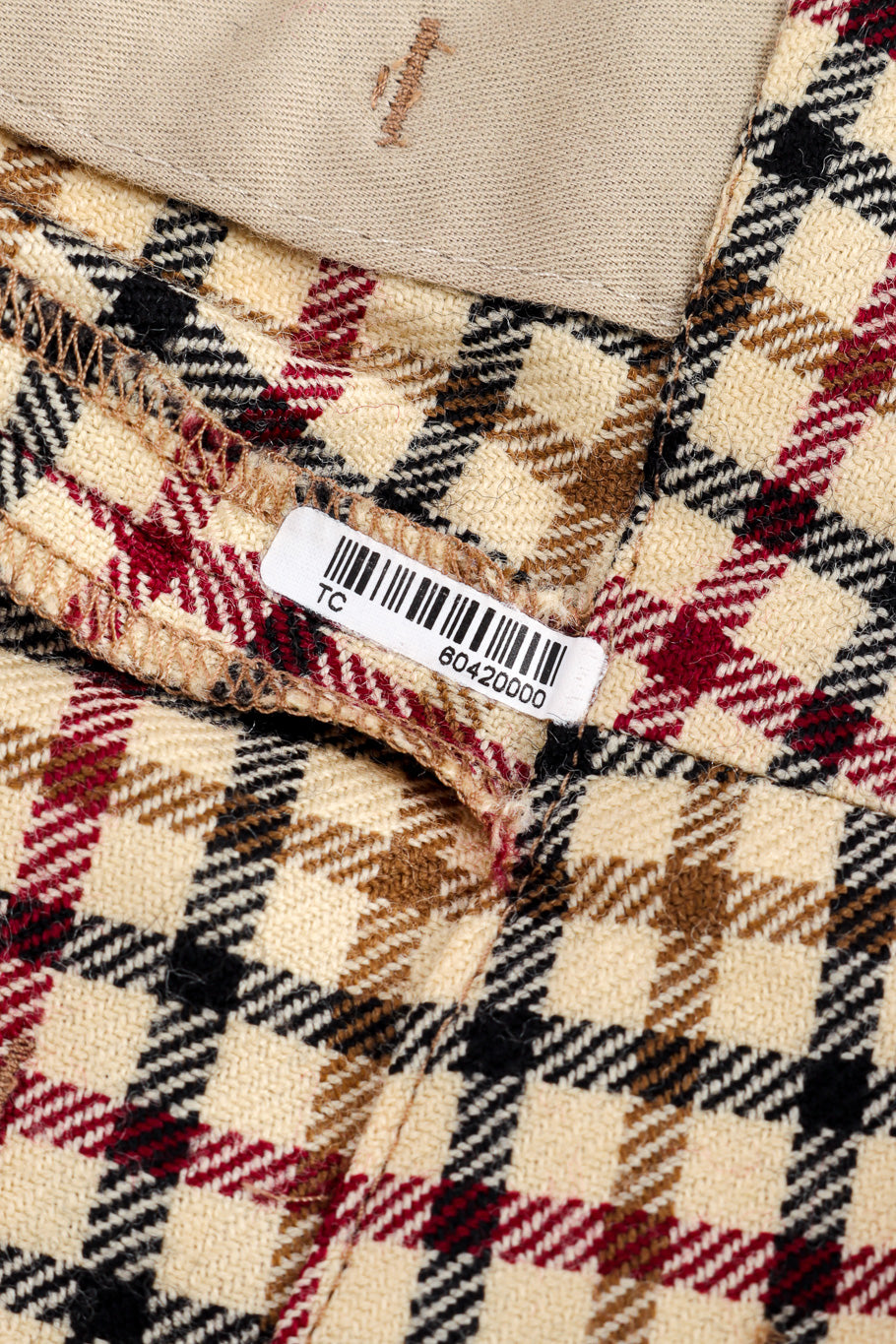 2011 F/W Gingham Vest & Trouser Set by Vivienne Westwood pants zipper barcode @recessla