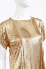 Whiting & Davis Liquid Gold Metal Mesh Tee detail @RECESS LA