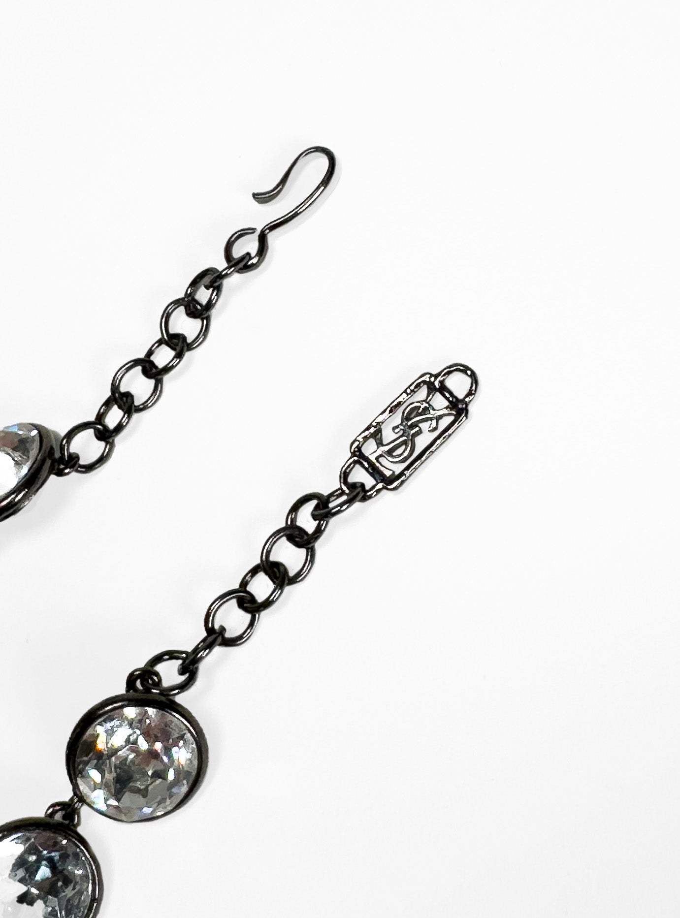 Vintage YSL Crystal Riviere Collar Necklace II signature @recess la