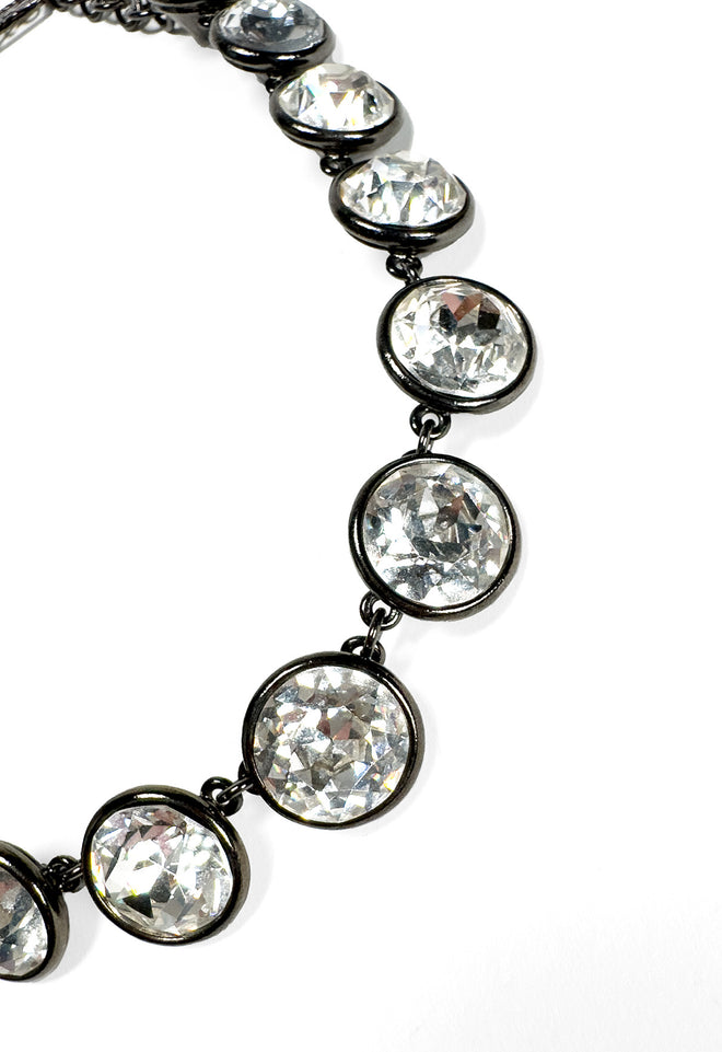 Vintage YSL Crystal Riviere Collar Necklace II detail @recess la
