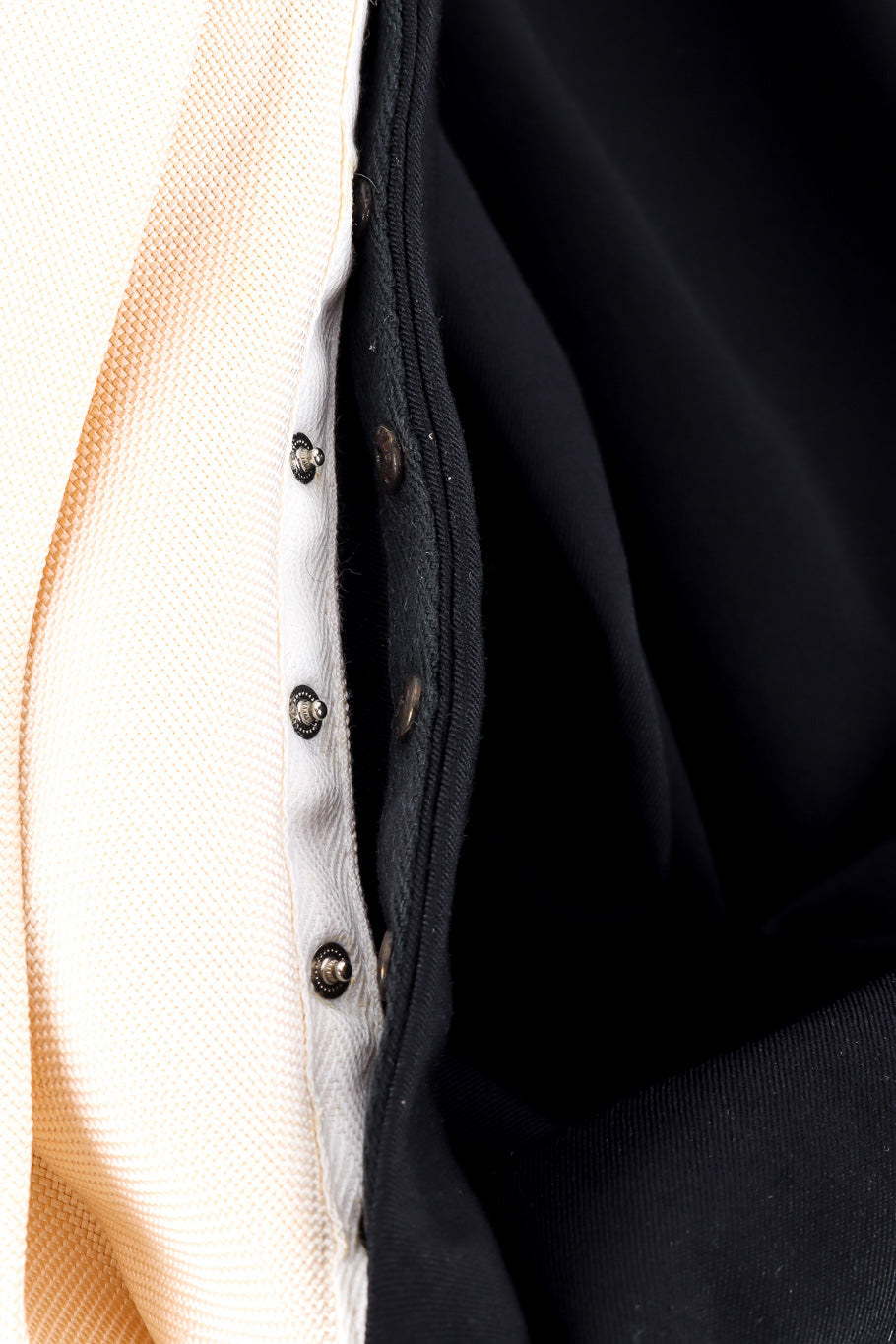 Vintage Yves Saint Laurent Collared Blazer Dress collar single snap closure closeup @Recessla